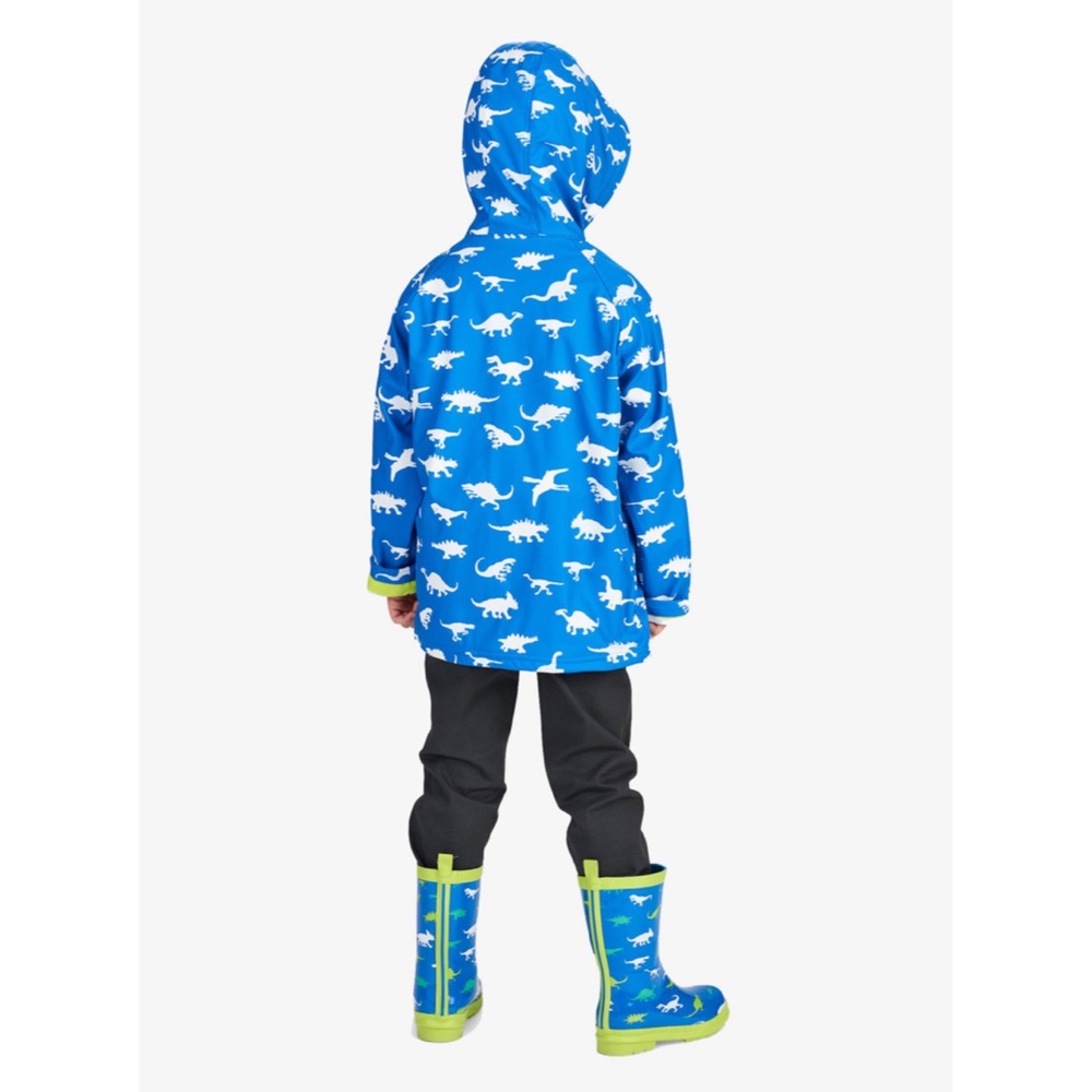 HATLEY • Color Changing Dinosaur Ménagerie Raincoat Hooded Jacket - Picture 4 of 6